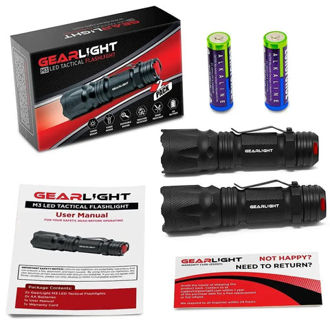 Two Bright Mini LED Flashlights Set With Pocket Clip For Camping And Outdoor Adventures, High Lumens, Tactical Tiny Lights, Waterproof Military Grade Aluminum Build, Ultra Compact Lightweight, Perfect For Emergency Prep
