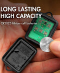 Straight Up Reliable CR2025 3V Lithium Button Batteries 10 Pack Heavy Duty Coin Cells in hand with electronic components.