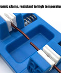 Adjustable Heat Resistant Soldering Jig With Durable Jaw Fixture for precise soldering and wire clamping, ceramic clamps visible