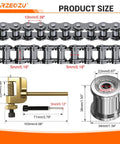 Diagram of Beefed-Up Mini Bike Chain Tensioner for 35 Chain with 140 Links, showing dimensions and steel material components.