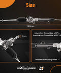 Heavy Duty Hydraulic Power Steering Rack And Pinion Assembly For Subaru Impreza Legacy Outback 2005 2009 dimensions 1210mm and 17mm thread size.