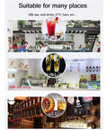 Smooth Operator Countertop Ice Maker Churns Out Twenty Five Kilograms Of Bullet Ice Daily In Just Twelve Minutes With Hassle Free Touch Controls shown in restaurants, milk tea shops, and bars.