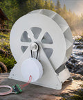 Hydroelectric Water Wheel Generator for Off-Grid Living, Low-Speed Belt-Drive Power System, 100W for Home Energy