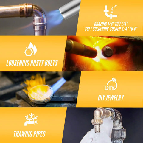 High Intensity Propane Torch Head With Trigger Start For MAP Pro Tanks Portable Soldering And Welding Tool illustration