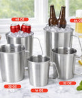 Stainless Steel Measuring Cup With Handle Upgraded 3 In 1 Cup ML Ounce Scale 16 Ounces Half Liter Two Cup Capacity Durable Metal Kitchen Tool