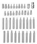 40 Piece Heavy Duty Hexagon Wrench And Socket Set With Metric Combos Plus Spline Star Drive Bits for various applications.