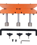 Three Station Roller 0 To 90 Degree Large Radius Sheet Roller Bender with aluminum handle and wing screws.