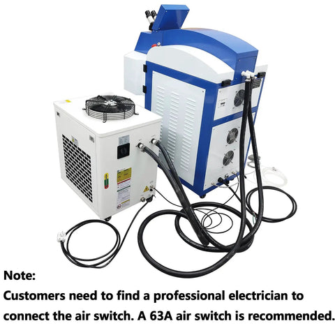 Jewelry Spot Welder 220V 200W Welding Machine with 2400W chiller for craftsmen jewelry repair