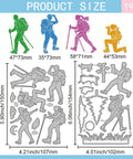 Must Have Mountain Camping Climbers Cutting Dies Set For Card Making And Scrapbooking, climbers and landscape silhouette dies