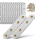 Heavy Duty Stainless Steel Flat Corner Joint Brackets Set For Woodworking And Furniture Making with screws