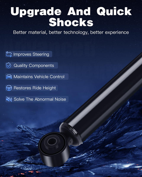 Rear Gas Shocks Absorbers For Toyota Yaris And Scion Xd Fits 2006 To 2011 Yaris And 2008 To 2010 Scion Xd Replacement 343442