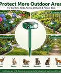 Solar Ultrasonic Deer Repellent With Motion Sensor and Flash Light for Outdoor Garden Yard Protects Flowers Vegetables and Plants From Deer Cats and Rabbits in gardens and orchards