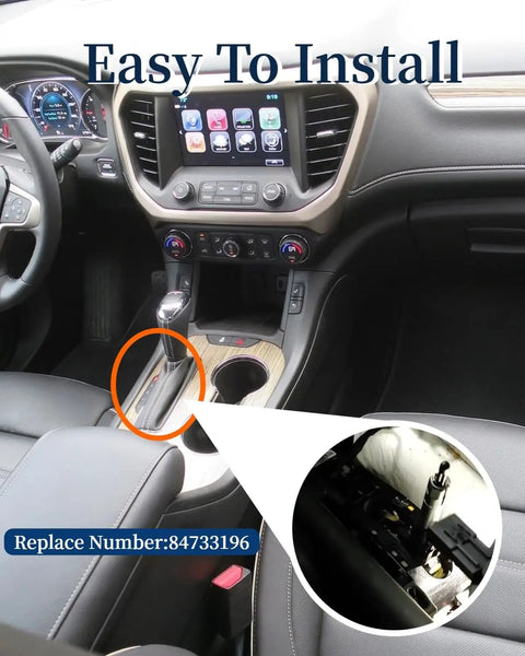 Interior view showing Premium Transmission Shift Lever Jumper Wiring Harness Built For Chevy Malibu Volt 2016 To 2019 And Gmc Acadia 2017 To 2019.