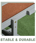 Close-up of the slip-resistant surface on the 71 Inch Outdoor Dog Agility Seesaw for Training and Exercise.