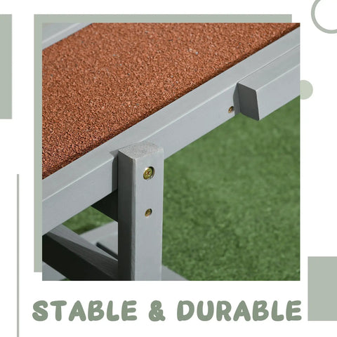 Close-up of the slip-resistant surface on the 71 Inch Outdoor Dog Agility Seesaw for Training and Exercise.