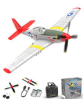 4 Channel RC Plane With 6 Axis Gyro, Easy To Fly For Beginners And Adults, Aerobatics Ready, 2.4GHz Remote Control Aircraft, P51D Mustang