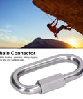 10 Pack Quick Link Connectors Built From 304 Stainless Steel For Outdoor Gear, Threaded Carabiners With Easy Install, sunset, climber
