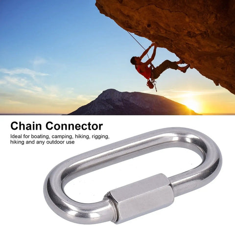 10 Pack Quick Link Connectors Built From 304 Stainless Steel For Outdoor Gear, Threaded Carabiners With Easy Install, sunset, climber