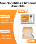 15 Gauge 3 Quarter Inch Crown Galvanized C Ring Staples For Hog Ring Tools Heavy Duty Durable Quick Install Box and Pack Display