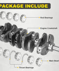 2.4L Engine Crankshaft and Bearing Kit for Hyundai Santa Fe, Kia Sportage 2010-2020, showing included bearings and crankshaft.