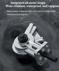 Drill Nibbler Attachment For Sheet Metal Cutting in titanium steel, displaying waterproof and rustproof features.
