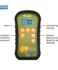Pinless Wood Moisture Meter With Dual Depth Readings, Non-Damaging Sensor, On-Site Calibration, Pro-Grade Lumber Moisture Measurement For Woodworking, Construction, And DIY Projects on-screen view