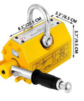 Top Notch 660 Lbs Steel Magnetic Lifter With Killer Neodymium Grip For Lifting Thick Plates Safely And Easy In The Shop Without Breaking A Sweat On Your Next Diy Build, showing detailed dimensions and features.