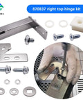 Right Side Top Door Hinge Cartridge Kit For QA Series Refrigerators And Freezers TSSU TUC TWT Models Replacement Part With 16 Components Durable Kit Includes Hinge Bracket And All Mounting Hardware For Plug And Play Quick Install And Secure Fit