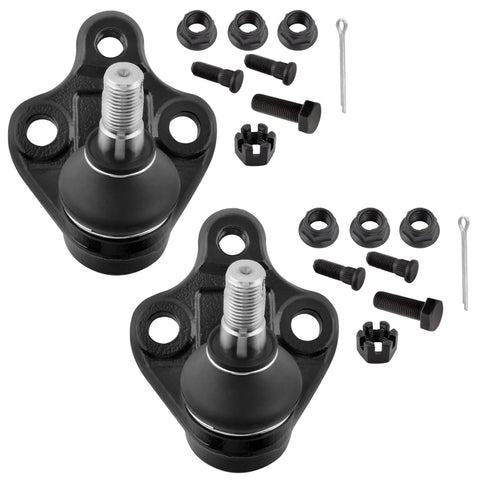 Set Of 8 Front Suspension Kit With Inner And Outer Tie Rods, Lower Ball Joints, And Sway Bar Links For Chevy Prizm 1998 1999 2000 2001 2002 And Geo Prizm 1996 1997 Replaces K9756 ES2382 EV303 K90124. Black steel ball joints and hardware