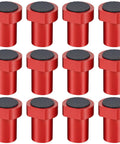12 Piece Aluminum Alloy Bench Dog Clamp Set For MFT Workbenches With Non Slip Surfaces And Table Stops Fits 0.787 Inch Dog Holes Red