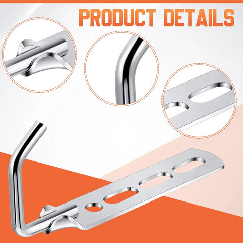2 Pack Exhaust Hanger Set Universal Muffler Hanger Swivel Tail Pipe Bracket Heavy Duty Flexible Mounts For Cars Trucks SUVs Bolt On Easy Install Durable Stainless Steel Perfect For Retrofit Upgrades And Quiet Exhaust Alignment Silver, stainless steel bracket close-up