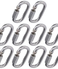 10 Pack Quick Link Connectors Built From 304 Stainless Steel For Outdoor Gear, Threaded Carabiners With Easy Install, Small Locking Chain Links Ideal For Camping Hiking Boating And Saltwater Use M3.5