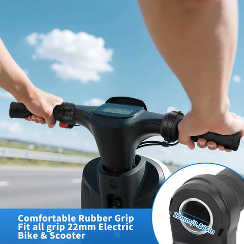 Full Twist Ebike Throttle Grip With 2 Keys Universal 3 Pin Speed Controller For Q20 Electric Bike And Scooter Plug And Play Easy Install Smooth Acceleration