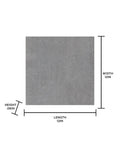 Grey Tundra Peel And Stick Floor Tiles For Easy DIY Flooring Transformation with Self Adhesive Vinyl Tile size diagram 12x12 in