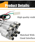 Close-up of Dump Truck Hoist Control Valve Air Kit With Kickout For Hydraulic System K90 Dual Valve connectors and wires