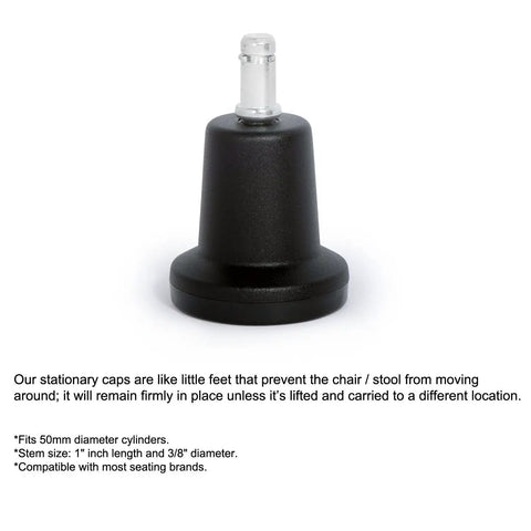 Heavy Duty Built Tough Adjustable Polyurethane Desk Stool stationary cap detail for stability