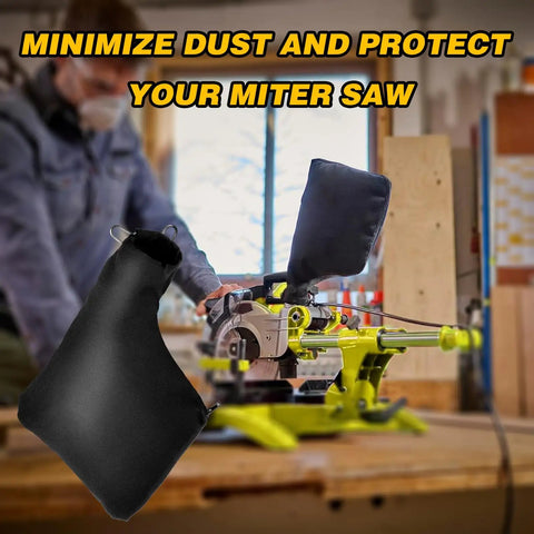 Fits 45mm To 50mm Miter Saw Outlets With Zippered Dust Bag Adjustable Bracket Universal Dust Collector Bag For 255 Model