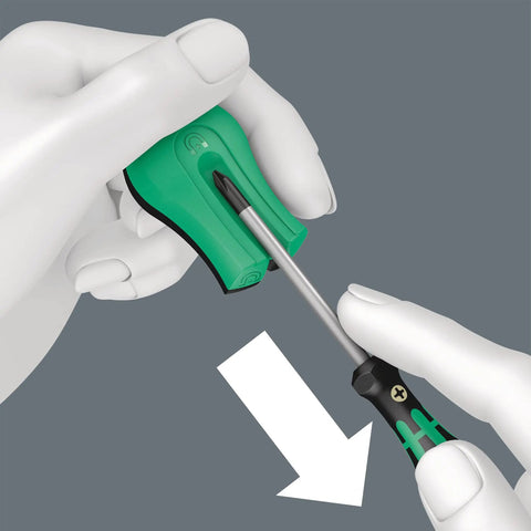 Using the Magnetizer SB 48 mm Magnetic Screwdriver Bit Tool for Snappy Slip Free Fastening Keeps Tiny Screws In Place Durable Pro Grade DIY Ready Accessory 9500 Magnetiser Inspired with a screwdriver