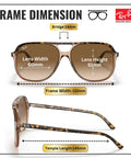 Square Shape Non Polarized Sunglasses For Men And Women With Light Brown Gradient Lenses Includes Official Eyewear Kit For Formal And Casual Wear Dope Modern Edge Frames For Everyday Style dimensions guide