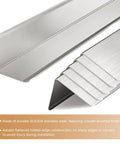 Heavy Duty 304 Stainless Steel Wall Corner Guards 10 Pack 2X2X48 Inch showing smooth brushed finish and folded-edge design.