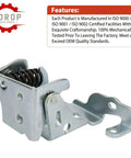 Heavy Duty Front Lower Door Hinge Left Side Knockout Grade Direct Swap Plug And Play Fix Sagging Door Reliable Match For 2007 To 2014 Chevy Silverado Tahoe Suburban Avalanche Gmc Sierra Yukon Cadillac Escalade Oem Replace 20969645, gray steel hinge with spring detail.