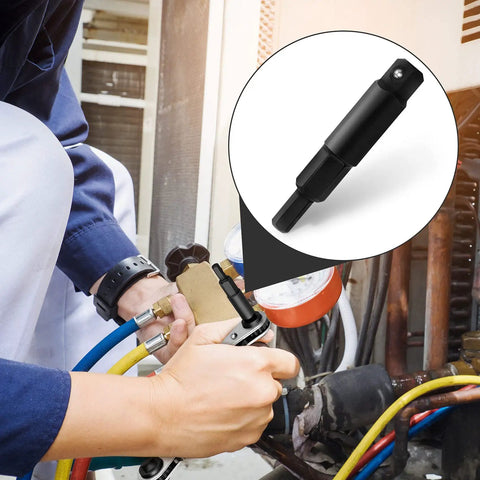 Hex Key Adapter For 3/16 To 5/16 Inch, Ratchet Wrench Hexagon Bit Kit in use on HVAC valve