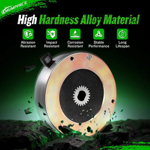 MUMPPRCE EZGO RXV golf cart motor brake; high-hardness alloy, front view with splined center hub