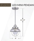 Nautical LED Outdoor Wall Sconce Sebring Collection Copper Finish Patio Ready Exterior Light For Porch And Patio Rugged Weatherproof Aluminum Build Energy Star Qualified Low Maintenance Modern Industrial Nautical Vibe, dimensions included