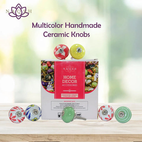 Fresh Ceramic Kitchen Cabinet Knobs And Dope Drawer Pulls For A Total Home Vibe Upgrade Pack Of Twelve Multi Red Heart Handpainted Handles For Cupboards And Furniture, featuring multicolor handmade ceramic knobs.