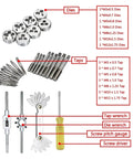 Ultimate 32-Piece Tap And Die Set With Metric Hand Threading Tools For M3 To M12, Precision Tungsten Carbide Cutting Bits Perfect DIY Gear For Pros. taps, dies, wrenches, gauge, screwdriver
