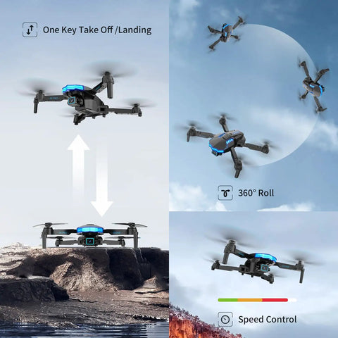 Starter Friendly Beginner Drone With 1080P Camera And Brushless Motors Long Flight Time One Key Takeoff And Landing RC Quadcopter in flight