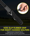 Golf Grip Trainer And Swing Training Aid For Warm Up And Tempo Control, Right Handed Practice Stick with non-slip rubber grip