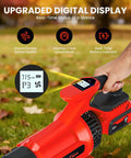 Cordless Leaf Blower With M18 Battery System, High Power Brushless Motor Delivers Up To 715 CFM And 150 MPH, LED display close-up
