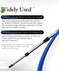 33C Boat Throttle Shift Cable for Outboard Engines, 18 Foot Length, 1 Piece, Heavy Duty Marine Control Cable for Smooth Shifts, Built Tough for Inboard and Stern Drive Performance, High Quality Boat Rigging Part; blue cable shown